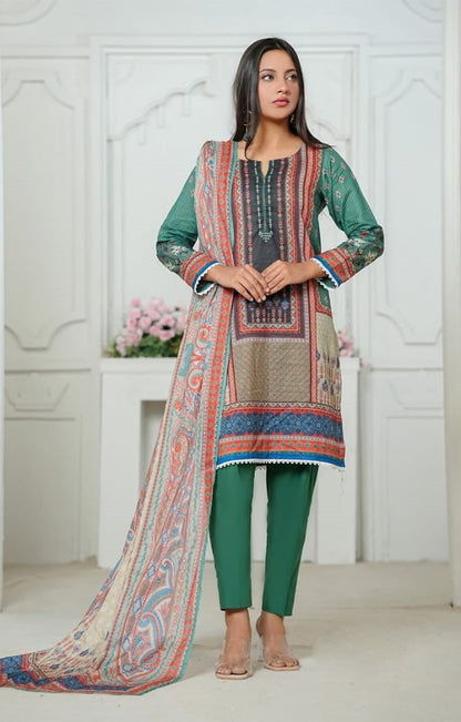 Kayseria Unstiched Printed Lawn 3 Piece