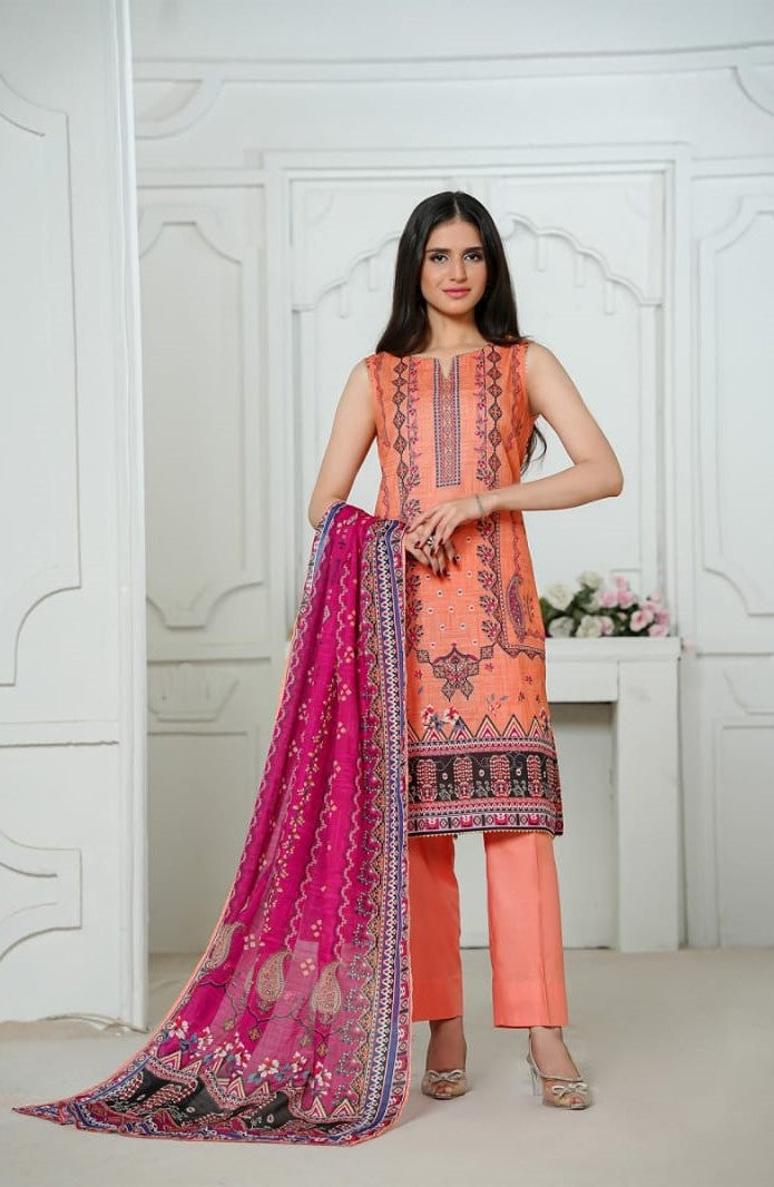 Kayseria Unstiched Printed Lawn 3 Piece