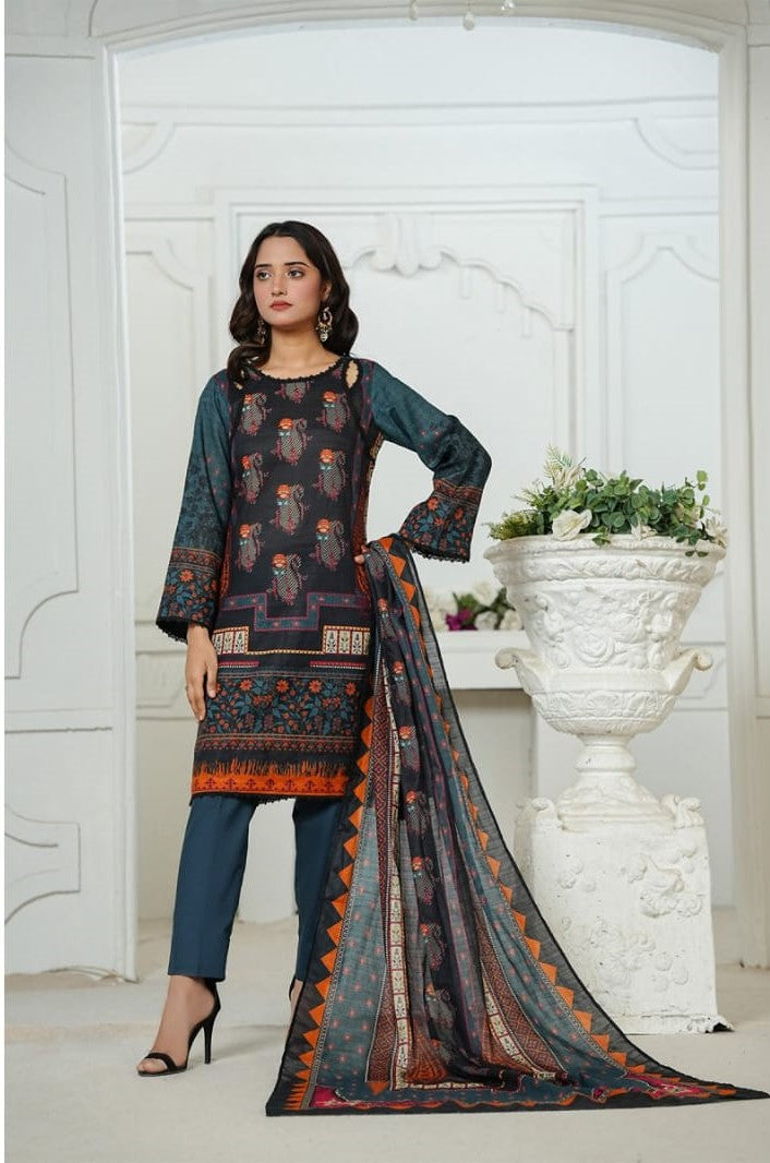 Kayseria Unstiched Printed Lawn 3 Piece